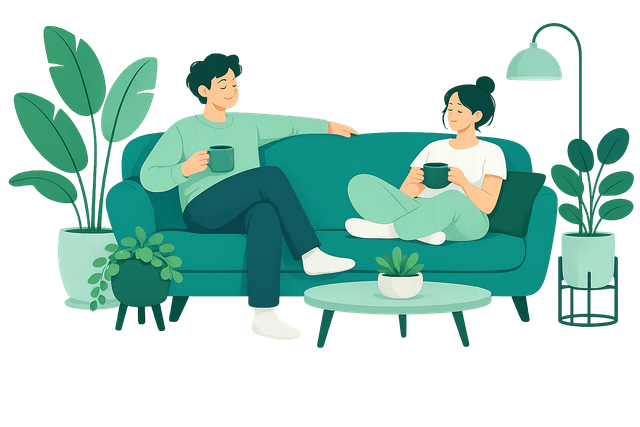 Roommates in a shared living room